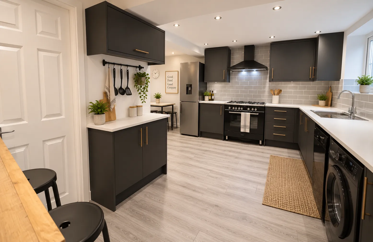 8 bed 3 bath student house, Brudenell Avenue (breakfast bar), Hyde Park, Leeds — photo 2 of 9